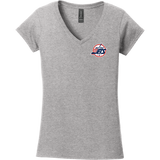 Metro Jets Softstyle Ladies Fit V-Neck T-Shirt